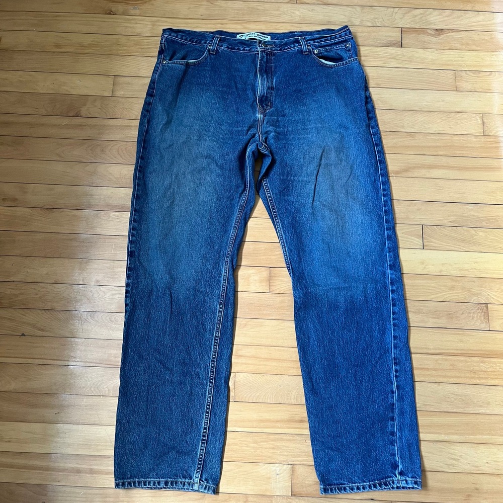 Harley Davidson Mens Straight Leg Jeans Medium Wash Blue Denim 42x34 99030-10VM